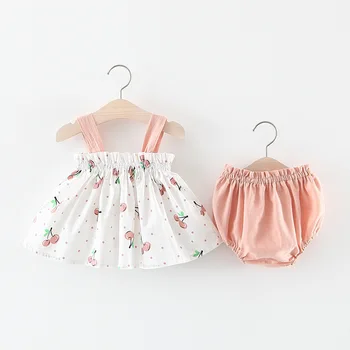 2PCS WLG girls clothes kids strap cherry printed dress and PP short clothing set baby casual clothes
2PCS WLG girls clothes kids strap cherry printed dress and PP short clothing set baby casual clothes