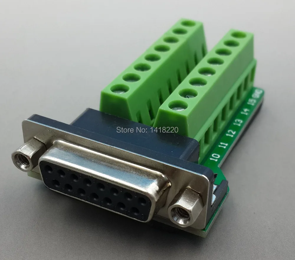 Free Shipping 1Pcs D-SUB DB15-M1 Female 2Row 15Pin Plug Breakout To PCB Board Terminals Connectors
Free Shipping 1Pcs D-SUB DB15-M1 Female 2Row 15Pin Plug Breakout To PCB Board Terminals Connectors