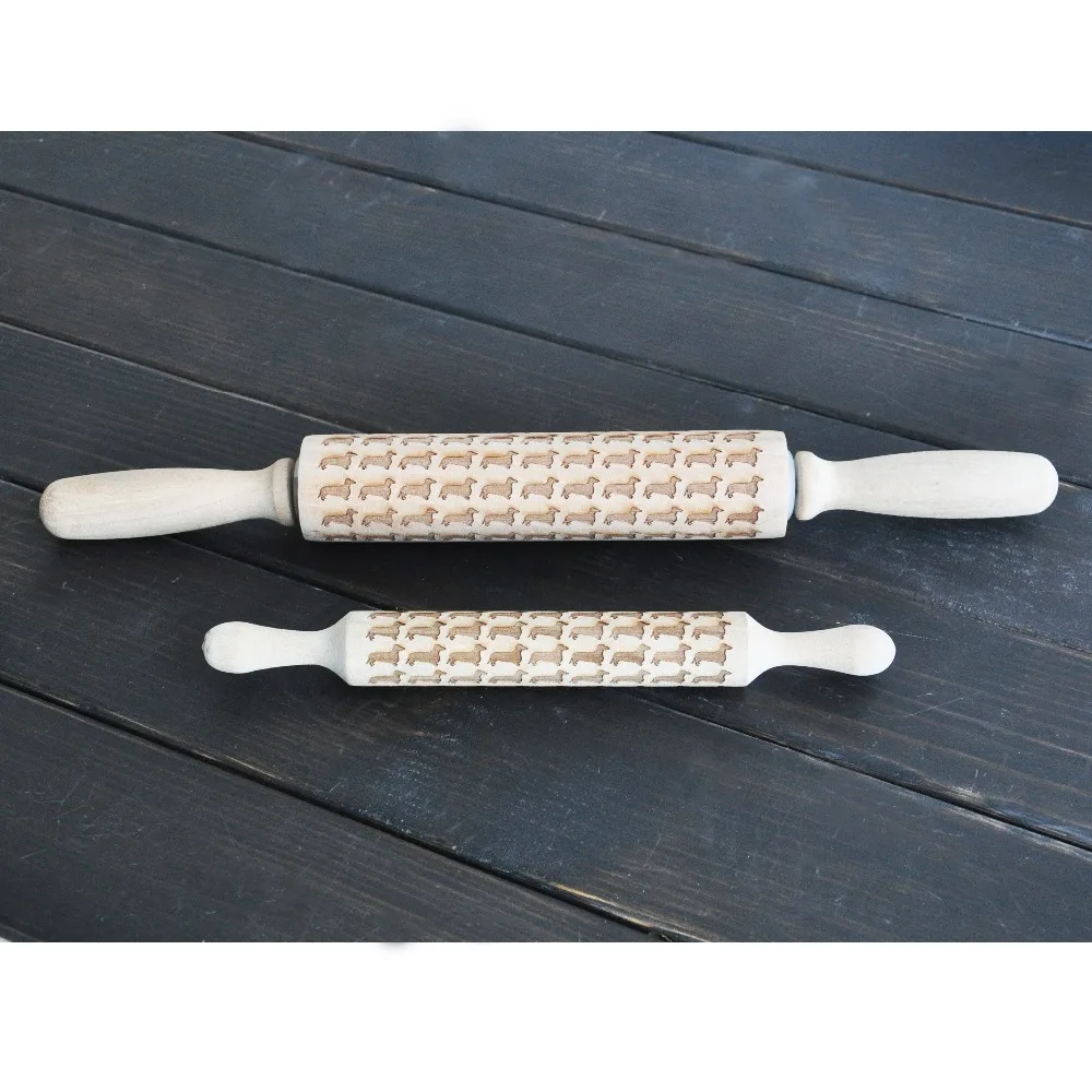 Embossing Rolling Pin Engraved with dog for cookies Dachshund rolling pin Housewarming gift
Embossing Rolling Pin Engraved with dog for cookies Dachshund rolling pin Housewarming gift