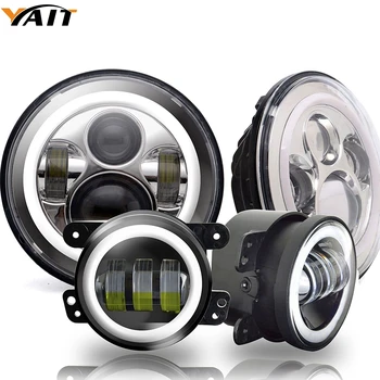 Yait 2X 7inch 40w LED Hi/Lo Headlight White Amber Halo Ring +2X 4inch 30w Fog Light For Jeep Wrangler JK TJ
Yait 2X 7inch 40w LED Hi/Lo Headlight White Amber Halo Ring +2X 4inch 30w Fog Light For Jeep Wrangler JK TJ