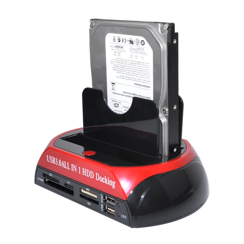 2 IDE 1 SATA USB3.0 Dual External Hard Disk Drive Docking Station TF SD HUB Reader For 2.5 inch 3.5 SSD | Компьютеры и офис