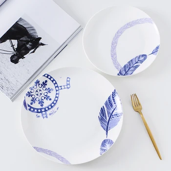 Nordic style bone china food plate home steak salad display creative table European decoration plate
Nordic style bone china food plate home steak salad display creative table European decoration plate