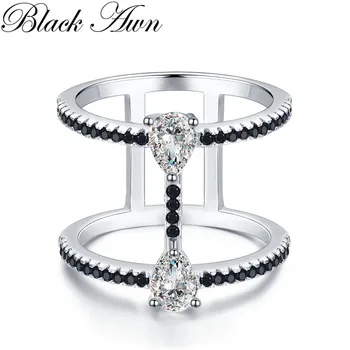 2020 New bijoux Trendy 925 Sterling Silver Fine Jewelry Black Spinel Engagement Ring for Women Anillos Mujer G065
2020 New bijoux Trendy 925 Sterling Silver Fine Jewelry Black Spinel Engagement Ring for Women Anillos Mujer G065