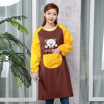 Cute waterproof oil kitchen apron Korean fashion overalls female adult smock long-sleeved anti-clothing
Cute waterproof oil kitchen apron Korean fashion overalls female adult smock long-sleeved anti-clothing