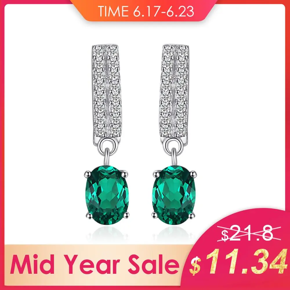 JewelryPalace Bornstone 1.7ct Oval Nano Russian Simulated Emerald Drop Earrings Genuine 925 Sterling Silver Fashion Jewelry Gift
JewelryPalace Bornstone 1.7ct Oval Nano Russian Simulated Emerald Drop Earrings Genuine 925 Sterling Silver Fashion Jewelry Gift