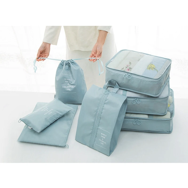 7pcs Travel Storage Bag Set Wardrobe Organizer Suitcase Pouch Large Capacity Cube Shoe Bag Classified Storage Transparent Bag
7pcs Travel Storage Bag Set Wardrobe Organizer Suitcase Pouch Large Capacity Cube Shoe Bag Classified Storage Transparent Bag