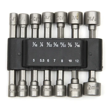 14pcs Metric Quick Change Power Nut Driver Bit Set Screwdriver Nutdrivers Hand Tools Wrench 1/4 Hex Cordless Drill Nut-Driver
14pcs Metric Quick Change Power Nut Driver Bit Set Screwdriver Nutdrivers Hand Tools Wrench 1/4 Hex Cordless Drill Nut-Driver