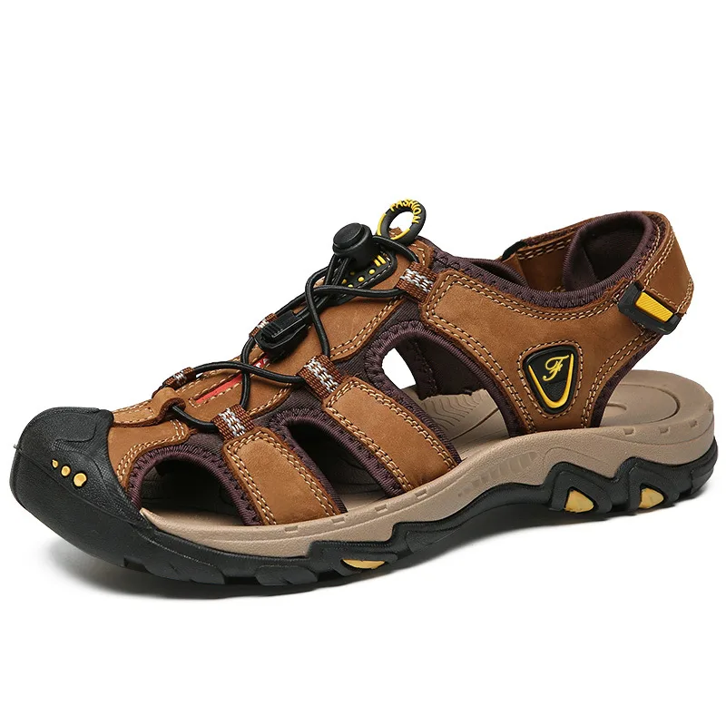 GNORNIL Brand 2018 Summer Men Sandals Outdoor Sandals Genuine Leather Closed Toe Handmade Men Shoes Casual Beach Shoes Size38-45
GNORNIL Brand 2018 Summer Men Sandals Outdoor Sandals Genuine Leather Closed Toe Handmade Men Shoes Casual Beach Shoes Size38-45