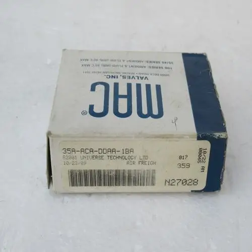 Free shipping 100% new original authentic USA MAC solenoid valve 35A-ACA-DDAA-1BA
Free shipping 100% new original authentic USA MAC solenoid valve 35A-ACA-DDAA-1BA