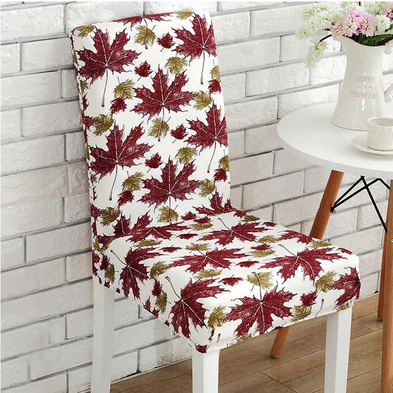 Maple Leaf Pattern Spandex Stretch Dining Chair Protector Cover Removable Washable Dining Room Shabby Chair Slipcover Decoration
Maple Leaf Pattern Spandex Stretch Dining Chair Protector Cover Removable Washable Dining Room Shabby Chair Slipcover Decoration