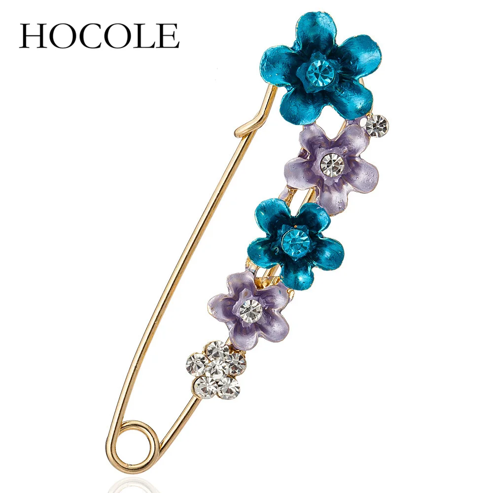 HOCOLE 2018 New Large Vintage Female Pins and Brooches for Women Collar Lapel Flower Rhinestone Brooch Pin Jewelry | Украшения и
