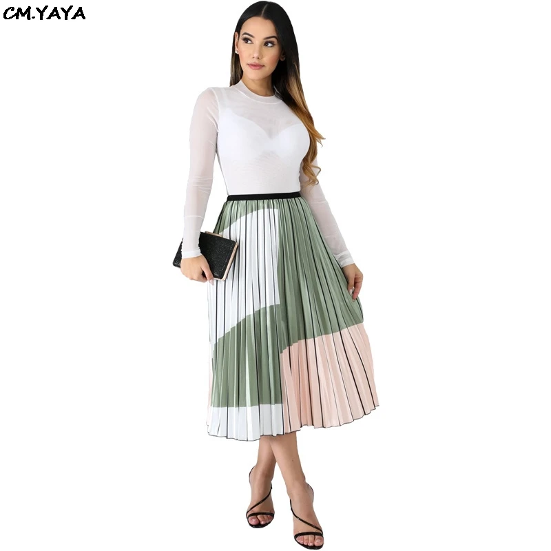2019 new women summer stripes cartoon print vintage mid-calf length skirts retro classic high waist pleated skirt 19color CY8137
2019 new women summer stripes cartoon print vintage mid-calf length skirts retro classic high waist pleated skirt 19color CY8137