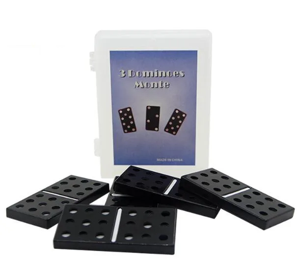 3 Domino Monte - Close Up Magic волшебные фокусы иллюзии мерцание профессиональная Магическая