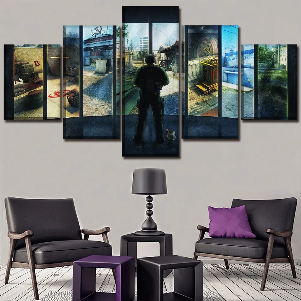 Canvas Modern HD Print Picture Wall Art 5 Pieces Home Decor Counter-Strike Global Offensive Different Scene Painting Game Poster
Canvas Modern HD Print Picture Wall Art 5 Pieces Home Decor Counter-Strike Global Offensive Different Scene Painting Game Poster