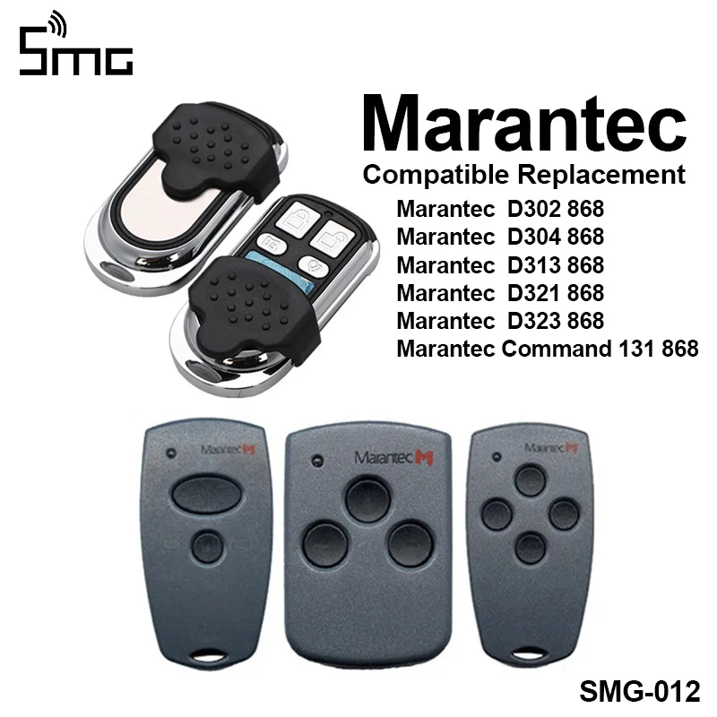 2pcs Marantec D302 D304 382 384/868.3mhz compatible gate Remote Control Duplicator Marantec Remote transmitter/garage command
2pcs Marantec D302 D304 382 384/868.3mhz compatible gate Remote Control Duplicator Marantec Remote transmitter/garage command