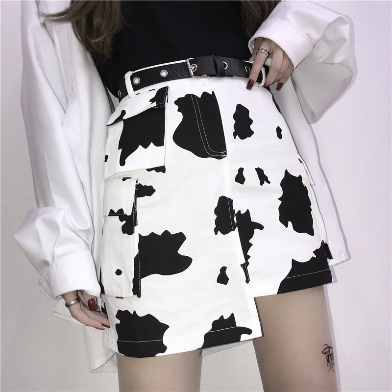 Women's Clothing Summer Korean Vintage Cow Print Asymmetrical mini skirt New streetwear harajuku skirts womens hipster BF
Women's Clothing Summer Korean Vintage Cow Print Asymmetrical mini skirt New streetwear harajuku skirts womens hipster BF