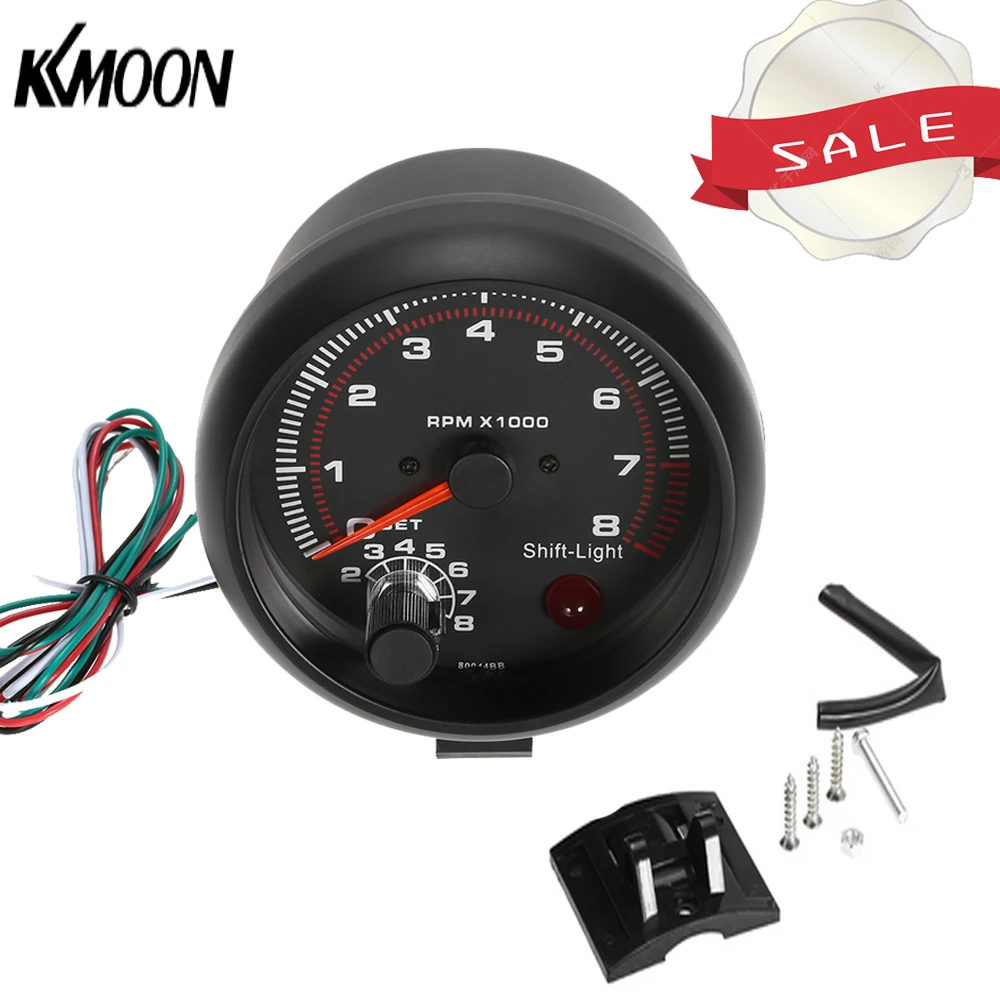 Universal 12v 3.75inch 0-8000 RPM 95mm Tachometer Car automobile 3 3/4" Tachometer Gauge White Shift lightCar accessories
Universal 12v 3.75inch 0-8000 RPM 95mm Tachometer Car automobile 3 3/4" Tachometer Gauge White Shift lightCar accessories