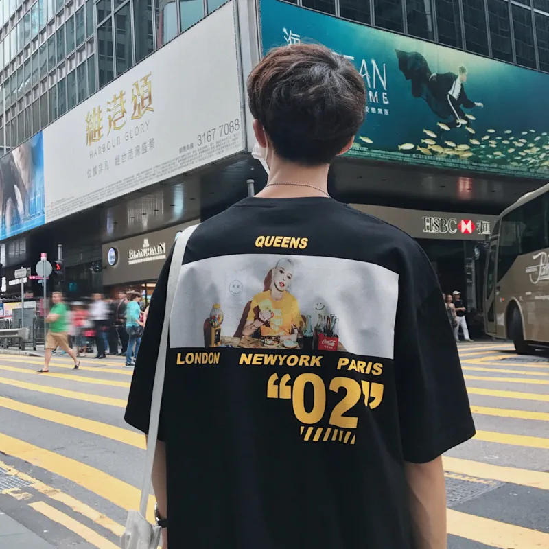 19 SummerMen's T-shirt New Youth Popular Loose Round Neck Pullover T-shirt Creative Fun Print Short Sleeve Casual Men's Clothing
19 SummerMen's T-shirt New Youth Popular Loose Round Neck Pullover T-shirt Creative Fun Print Short Sleeve Casual Men's Clothing