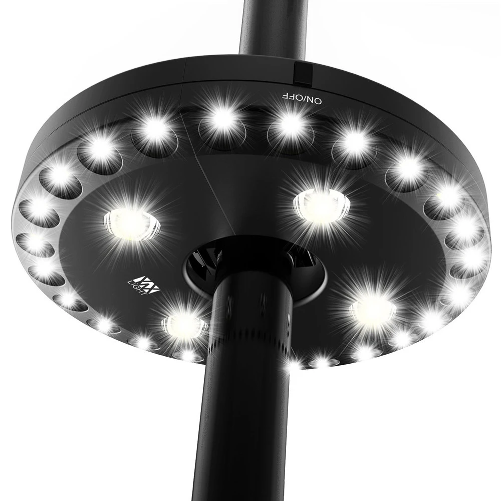 

YWXLight Patio Umbrella Light Cordless 28 LED Pole Light For Camping Emergency Light Long Life Outdoor Umbrella Lighting