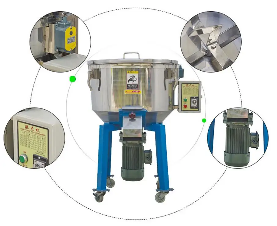 Высокопроизводительный промышленный Высокоскоростной автоматический вертикальный пластиковый цветной смеситель для пластиковых гранул 
Высокопроизводительный промышленный Высокоскоростной автоматический вертикальный пластиковый цветной смеситель для пластиковых гранул