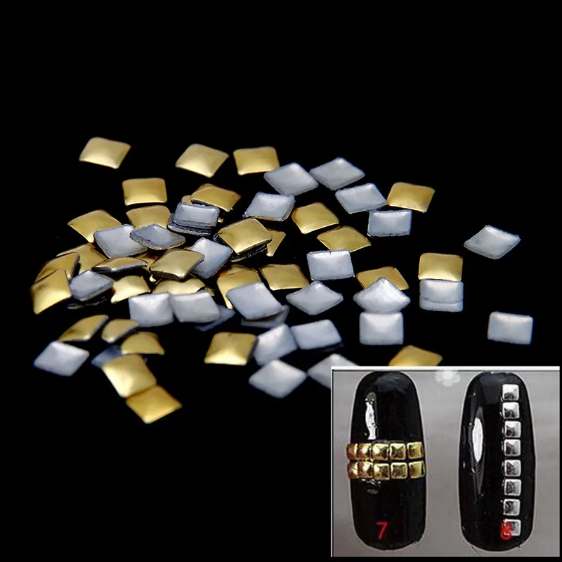 3mm Silver/Gold Square Flatback Iron On Metal Nail Art Tips Metallic Studs Stickers Alloy Nails Tools DIY Decoration Stamping
3mm Silver/Gold Square Flatback Iron On Metal Nail Art Tips Metallic Studs Stickers Alloy Nails Tools DIY Decoration Stamping