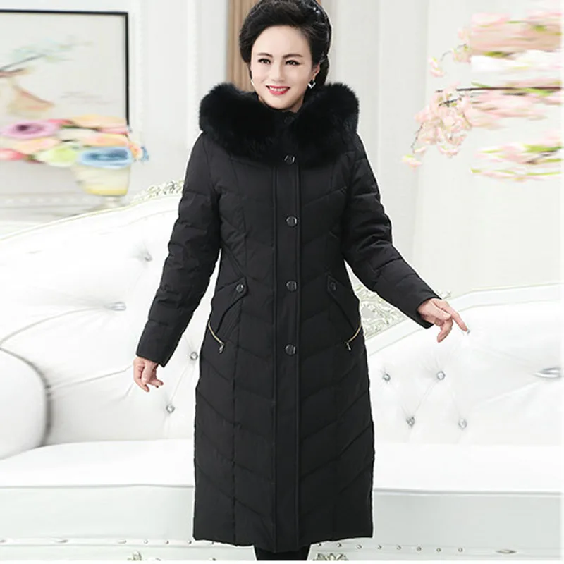 Winter new 2018 warm Long paragraph knee-length large size down jacket middle-aged mother installed cold P18896
Winter new 2018 warm Long paragraph knee-length large size down jacket middle-aged mother installed cold P18896