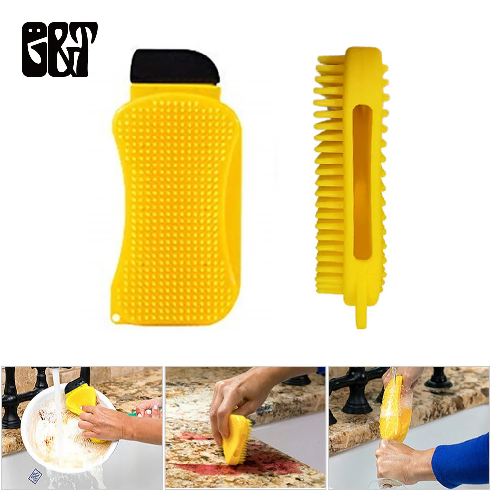 GT 3 in 1 Silicone Sponge Hero Scrub Scrapes Squeegees For Cleaning Brush Built with Soap Dispenser HouseHold Kitchen Cleaning
GT 3 in 1 Silicone Sponge Hero Scrub Scrapes Squeegees For Cleaning Brush Built with Soap Dispenser HouseHold Kitchen Cleaning