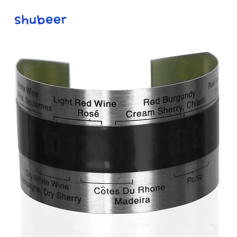 1pc Wine Thermometer Stainless Steel LCD Electric Display Serving Bracelet Thermometer Checker for Home Bar Party Bar Tools
1pc Wine Thermometer Stainless Steel LCD Electric Display Serving Bracelet Thermometer Checker for Home Bar Party Bar Tools