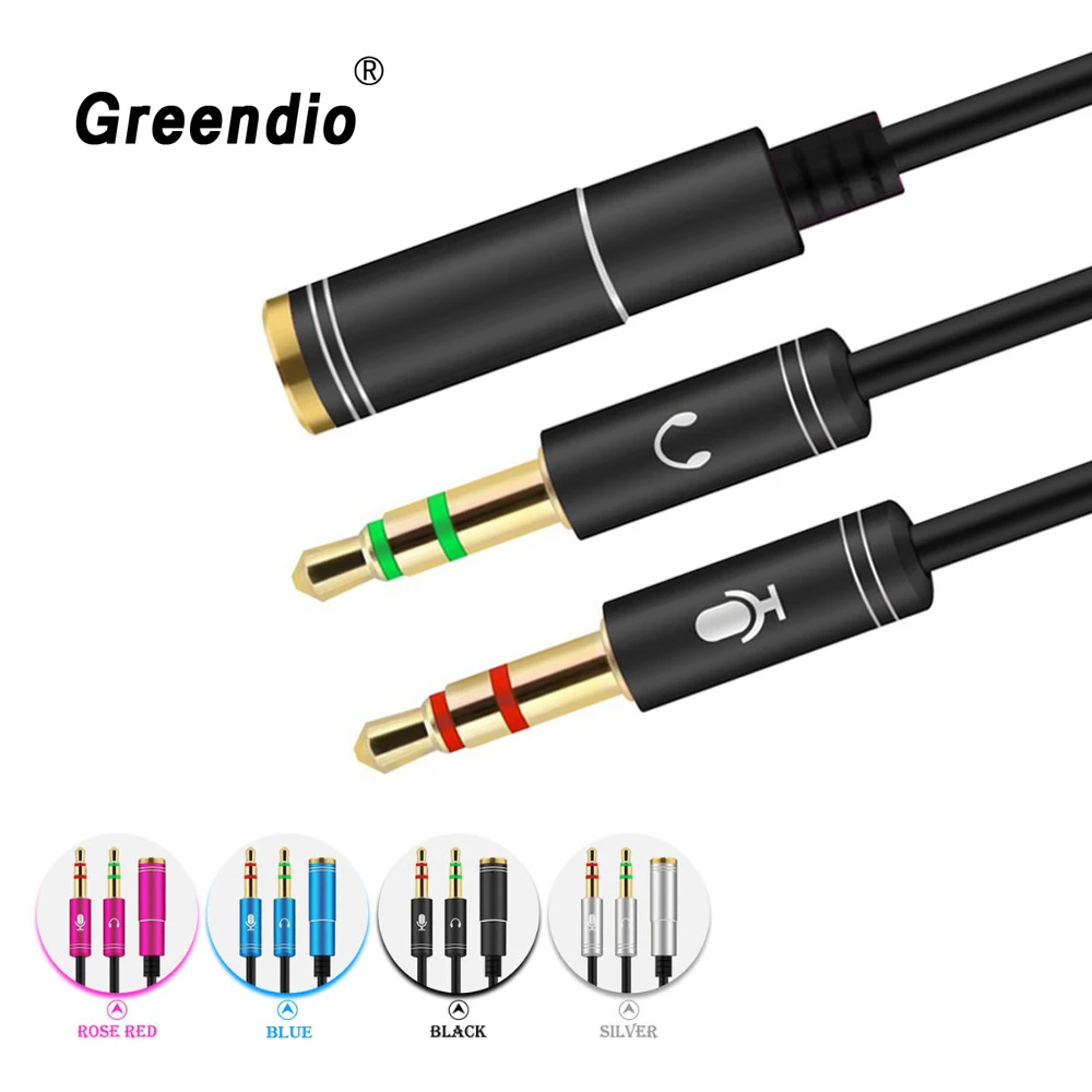 Greendio Splitter Headphone for Computer 3.5mm Female to 2 Male 3.5mm Mic Audio Y Splitter Cable Headset to PC Adapter
Greendio Splitter Headphone for Computer 3.5mm Female to 2 Male 3.5mm Mic Audio Y Splitter Cable Headset to PC Adapter