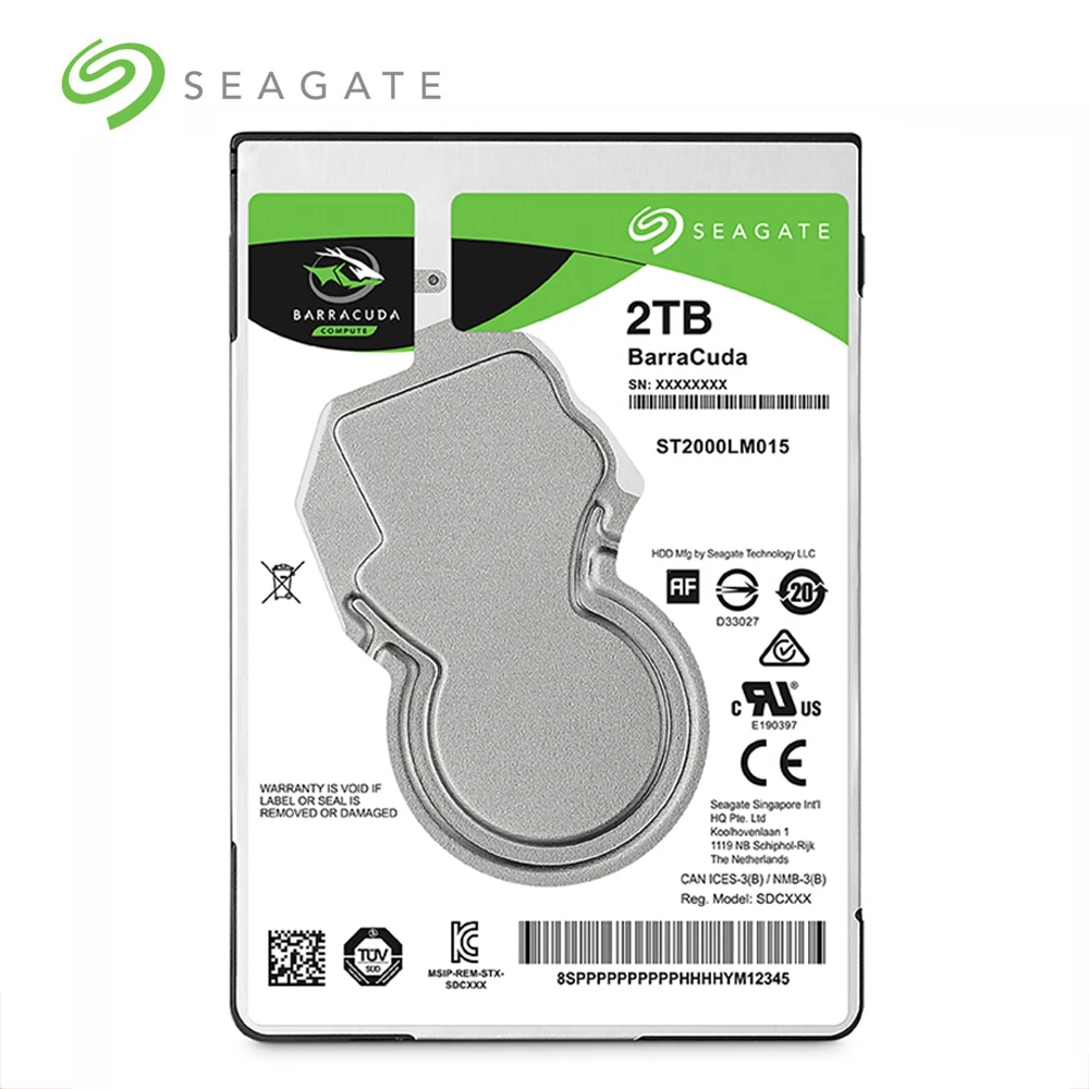 Seagate 2 ТБ 5 дюймовый жесткий диск 5400 об/мин 128MB 7mm съемный SATA3 6 ГБ/сек. Жесткий Диск