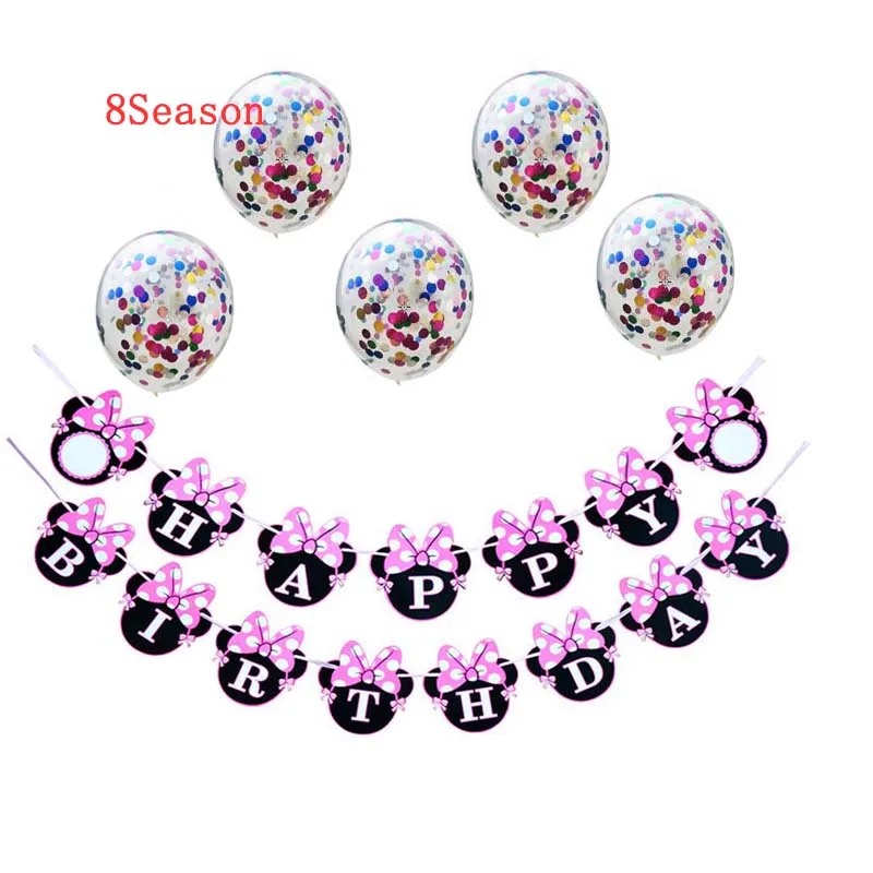 8Season Happy Birthday Banner Mouse 1st Birthday Confetti Balloons Paper Bunting Garland Banners Birthday Party Decorations
8Season Happy Birthday Banner Mouse 1st Birthday Confetti Balloons Paper Bunting Garland Banners Birthday Party Decorations