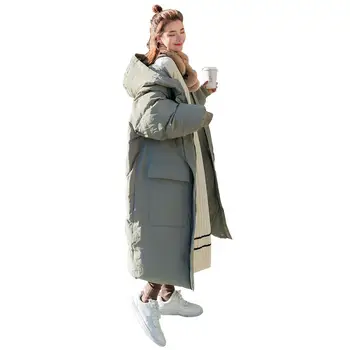Winter Down Cotton Long Jacket Parka Coat BF Style Loose Casual Warm Thicken Jacket Outerwear Hooded Oversized Coat Women Q957
Winter Down Cotton Long Jacket Parka Coat BF Style Loose Casual Warm Thicken Jacket Outerwear Hooded Oversized Coat Women Q957
