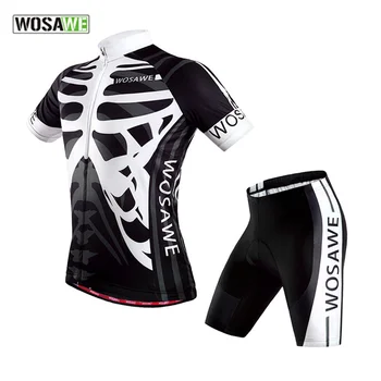 WOSAWE Black White Skull Cycling 4D Gel Padded Shorts + Long Sleeve Jersey Set Men Bike Bicycle Breathable Sports Clothing Suit
WOSAWE Black White Skull Cycling 4D Gel Padded Shorts + Long Sleeve Jersey Set Men Bike Bicycle Breathable Sports Clothing Suit