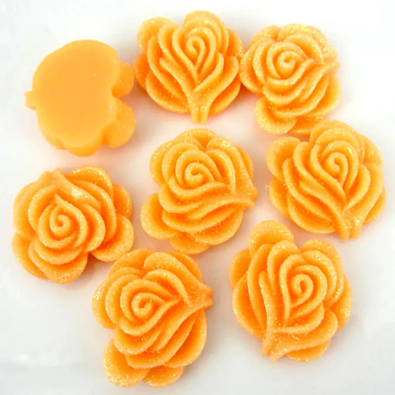30pcs Orange Glitter Resin Rose Flower Flatback Appliques For Scrapbooking Phone Decoration Craft 19 x 21mm
30pcs Orange Glitter Resin Rose Flower Flatback Appliques For Scrapbooking Phone Decoration Craft 19 x 21mm