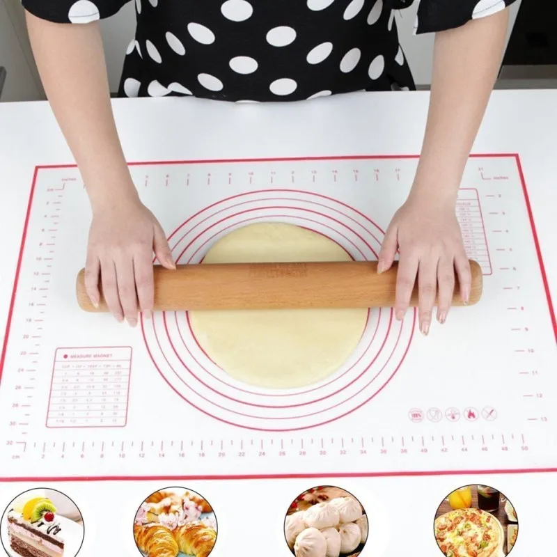 60*40CM Non-Stick Silicone Kneading Dough Baking Mats Liners Pad Rolling Dough Cutting Pizza Dough Fondant Cake Pastry Tools
60*40CM Non-Stick Silicone Kneading Dough Baking Mats Liners Pad Rolling Dough Cutting Pizza Dough Fondant Cake Pastry Tools
