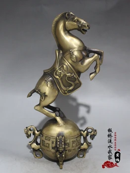Antique collection of high-quality brass, brass horse riding the universe, success and auspicious craft
Antique collection of high-quality brass, brass horse riding the universe, success and auspicious craft