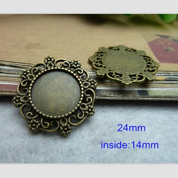 50 pcs Antique Bronze Filigree Round Base Settings For 14mm Cabochon,Flower Charm Connectors,Handmade Pendant Tray For DIY
50 pcs Antique Bronze Filigree Round Base Settings For 14mm Cabochon,Flower Charm Connectors,Handmade Pendant Tray For DIY