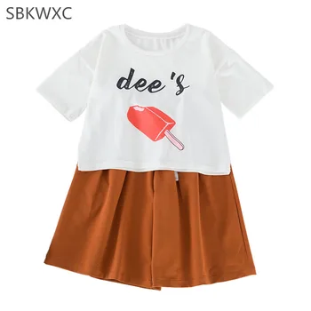 Wholesale 6pcs/lot lBaby Girls Clothes Letters Print Short Sleeve T-Shirt +Shorts Girls Clothing Set Kids Clothes Set 4-9T
Wholesale 6pcs/lot lBaby Girls Clothes Letters Print Short Sleeve T-Shirt +Shorts Girls Clothing Set Kids Clothes Set 4-9T