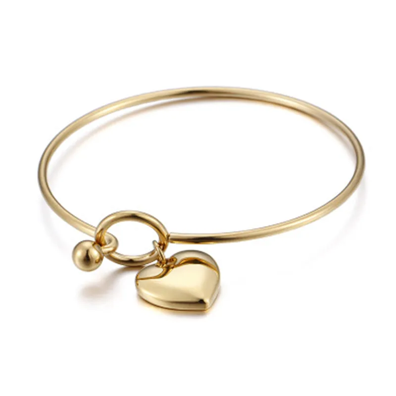 Fashion Women Simple Fine Bangles Gold 316L Stainless Steel Lover Hearts Cuff Bracelets Pulseras Jewelry Valentine's Day Gift
Fashion Women Simple Fine Bangles Gold 316L Stainless Steel Lover Hearts Cuff Bracelets Pulseras Jewelry Valentine's Day Gift