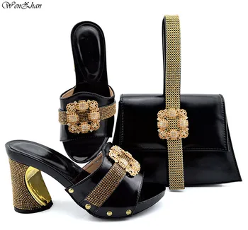 Newest Shoes Women Handbag Luxury 2019Nigerian Women Wedding Shoes and Bag Set Black Leather Style Party Pumps 9cm B94-6
Newest Shoes Women Handbag Luxury 2019Nigerian Women Wedding Shoes and Bag Set Black Leather Style Party Pumps 9cm B94-6