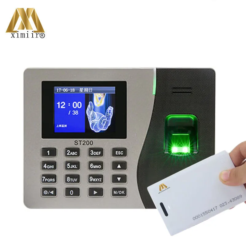TCP/IP USB Time Attendance Recorder Card Time Clock Biometric Fingerprint Time Attendance Machine ZK ST200 With RFID Card
TCP/IP USB Time Attendance Recorder Card Time Clock Biometric Fingerprint Time Attendance Machine ZK ST200 With RFID Card