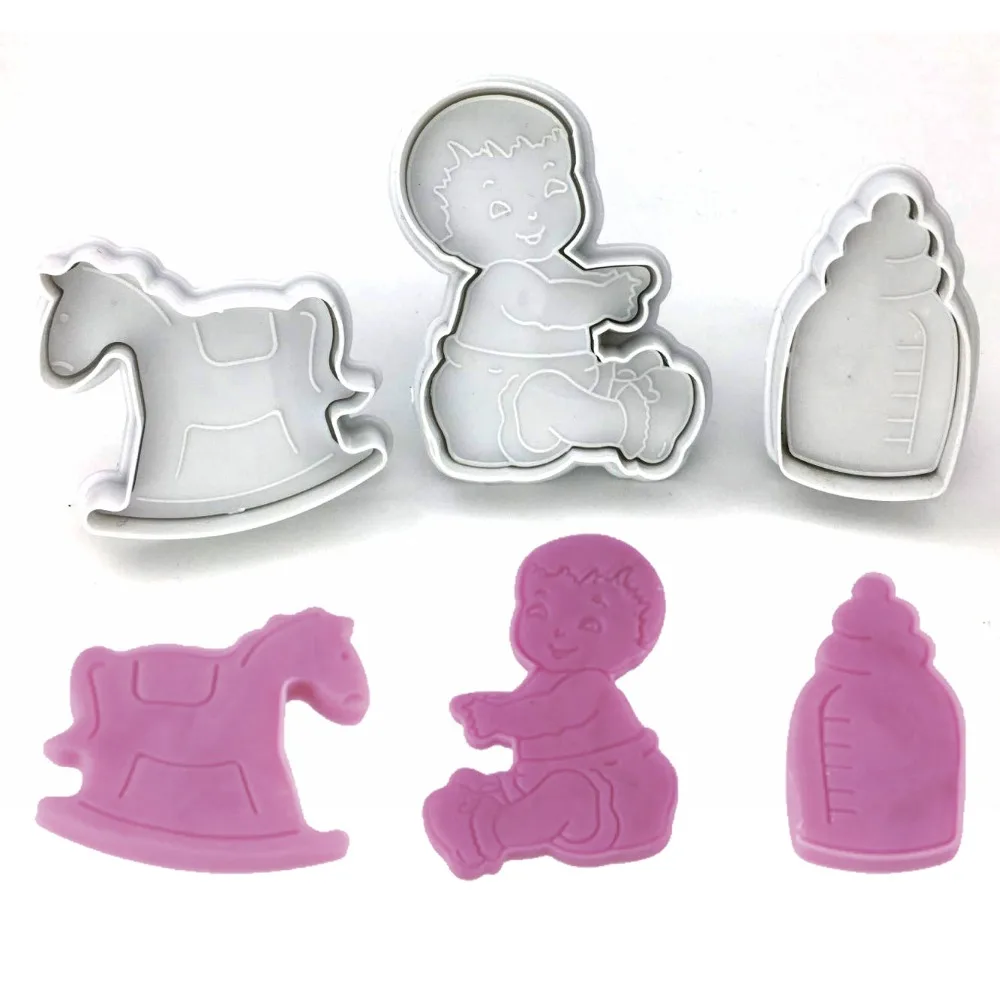 3pcs/set baby Plunger Fondant Cutter Cake Tools Cookie Biscuit Mould Craft Sugarcraft Cake Decorating Tools
3pcs/set baby Plunger Fondant Cutter Cake Tools Cookie Biscuit Mould Craft Sugarcraft Cake Decorating Tools
