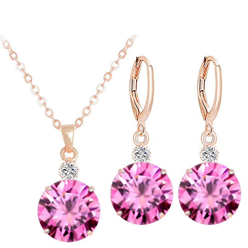 QCOOLJLY Romantic Gold Silver Link Chain Water Drop Shaped Crystal Pendant Earrings Jewelry Set For Women Wedding Jewelry
QCOOLJLY Romantic Gold Silver Link Chain Water Drop Shaped Crystal Pendant Earrings Jewelry Set For Women Wedding Jewelry