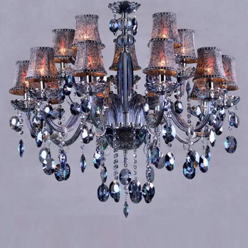 15-arm Glass blue chandelier with lampshade modern Deluxe crystal chandelier sconce wedding living room Bohemian LED luminaria
15-arm Glass blue chandelier with lampshade modern Deluxe crystal chandelier sconce wedding living room Bohemian LED luminaria