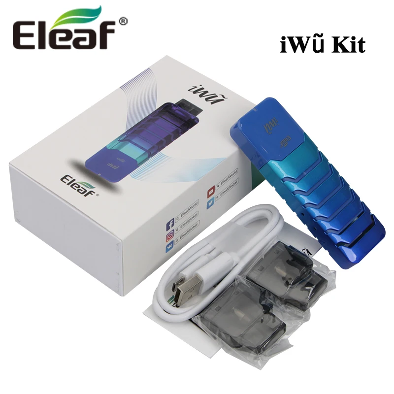 Orginal Eleaf iWu Pod System Kit with 700mah iWu Battery 15W Electronic Cigarette Vape Pen with 2ML Tank Cartridge Vaporizer
Orginal Eleaf iWu Pod System Kit with 700mah iWu Battery 15W Electronic Cigarette Vape Pen with 2ML Tank Cartridge Vaporizer