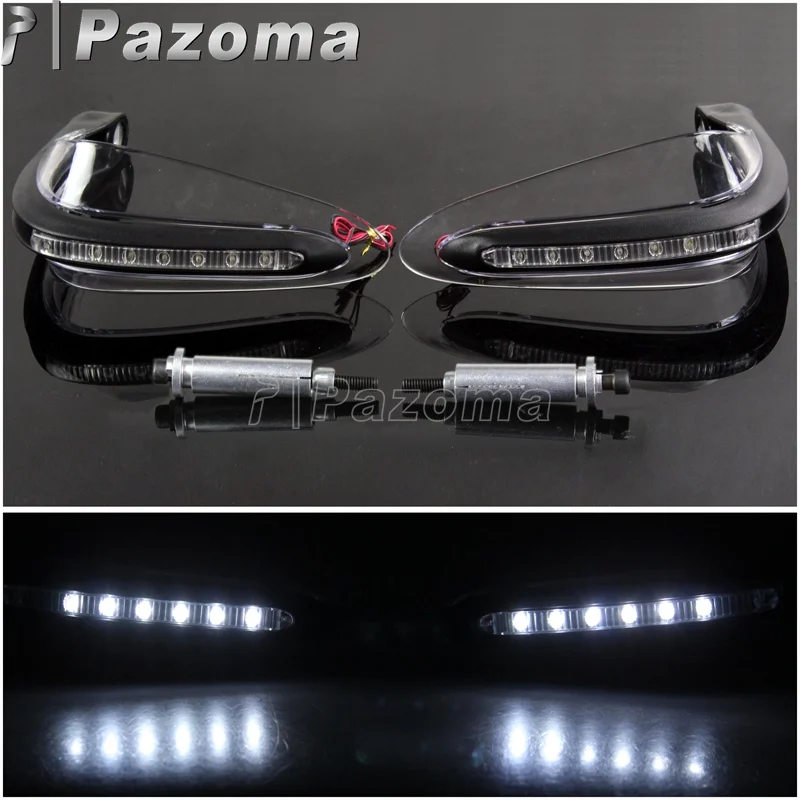 PAZOMA Clear Motorbike LED Turn Signal Handguards Hand Guards 7/8' 22mm Handlebars For Kawasaki ER-6f ABS / ER-6N
PAZOMA Clear Motorbike LED Turn Signal Handguards Hand Guards 7/8' 22mm Handlebars For Kawasaki ER-6f ABS / ER-6N