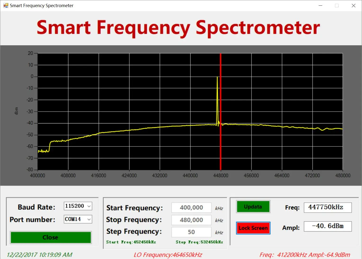 Spectrum Analyzer Audio USB Smart Frequency Spectrometer Tester 10