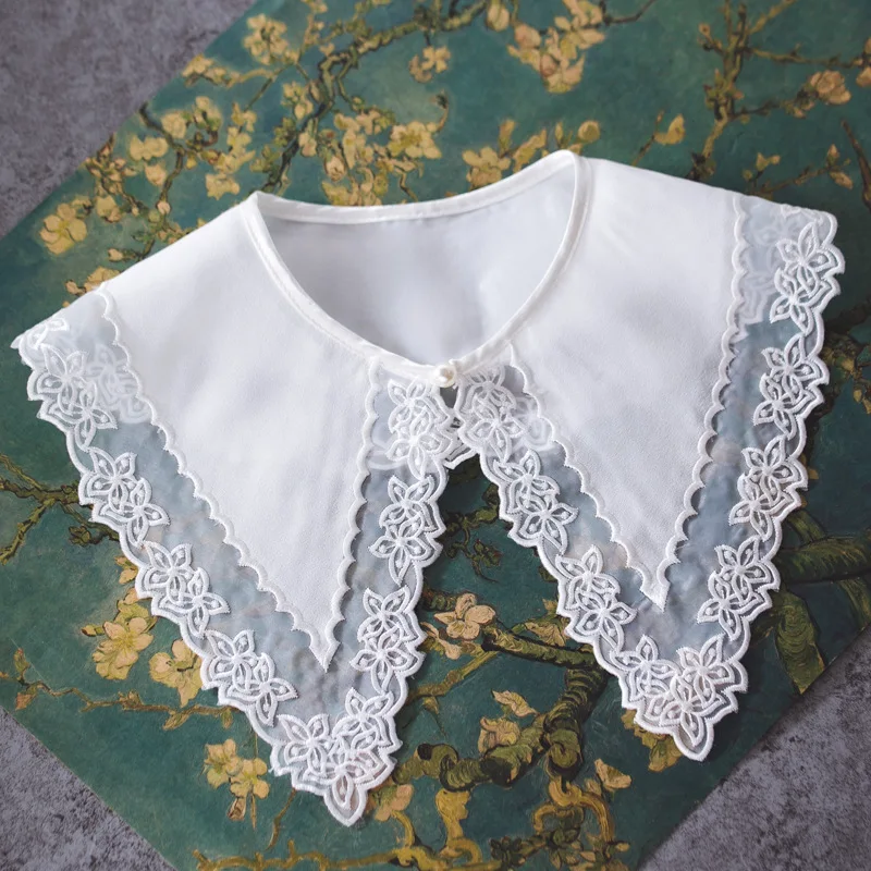 MIARA.L Korean cotton embroidered long pointed vest blouse false collar shirt false collar shawl for girls
MIARA.L Korean cotton embroidered long pointed vest blouse false collar shirt false collar shawl for girls