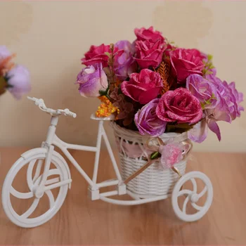 High quality wicker baskets rattan tricycle design flower basket container + artificial flowers home Weddding Decoration DIY.
High quality wicker baskets rattan tricycle design flower basket container + artificial flowers home Weddding Decoration DIY.