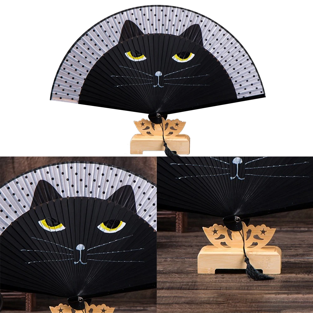 High Quality 1PC with Delicate Packaging Japanese Fabric Cute Cat Pattern Pocket Folding Bamboo Fans For Girls Women Decor Fan
High Quality 1PC with Delicate Packaging Japanese Fabric Cute Cat Pattern Pocket Folding Bamboo Fans For Girls Women Decor Fan